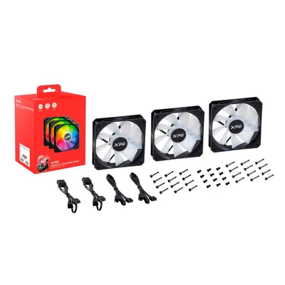 Корпусный вентилятор XPG - VENTO R 120 ARGB PWM, 120 мм, 4-pin, 1600rpm, цвет белый, VENTOR120ARGBPWM3C-BKCWW