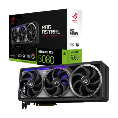Видеокарта ASUS 90YV0LV0-M0NA00, RTX5080 ROG ASTRAL OC, 16GB GDDR7