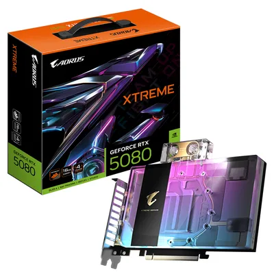 AORUS Видеокарта Gigabyte RTX5080 XTREME WATERFORCE WB 16GB GDDR7 256bit 3xDP HDMI LIQUID RTL
