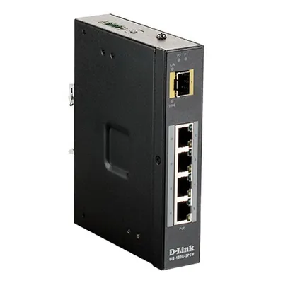 Коммутатор D-Link DIS-100G-5PSW/A1A Промышленный неуправляемый коммутатор с 4 портами 10/100/1000Base-T и 1 портом 1000Base-X SFP (4 порта PoE 802.3af/at, PoE-бюджет до 120 Вт) , RTL {10} (437885)