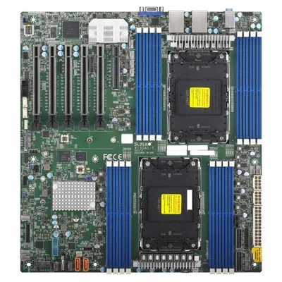Материнская плата Supermicro - X13DAI-T, E-ATX, Intel C741, 2xLGA 4677, 16xDDR5 до 4096ГБ, 2x10GbE, M.2, COM, VGA, 10xSATA, 4xUSB3.0, Bulk, MBD-X13DAI-T-B