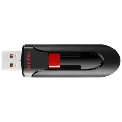 USB накопитель SanDisk - Cruzer Glide, USB Type A (USB 3.2 Gen 1), 256 ГБ, цвет чёрно-красный, SDCZ600-256G-G35