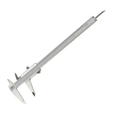 Штангенциркуль Deli DL92200C, 200 мм, нержавеющая сталь, кейс
