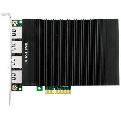 Сетевой адаптер LR-LINK LRES2005PT, 4×GbE RJ-45, PCIe 2.1 x4, Intel i350