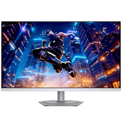Монитор Gigabyte - MO27Q2A EK ICE, 27", 16:9, QD-OLED, 0.03 мс, 1000cd/m², 1500000:1, 2560x1440 (WQHD), 280 Гц, 2x HDMI, 1x DP, USB-hub, HAS, HAS, Pivot, speakers, цвет белый, 20VM0-MO27Q2IWT-2EKR