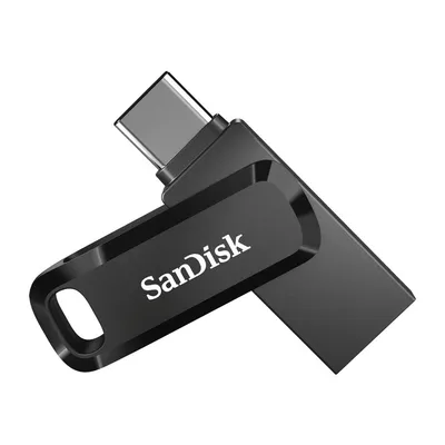 USB накопитель SanDisk - Ultra Dual Go, USB Type C / USB Type A (USB 3.2 Gen 1), 64 ГБ, OTG USB Type C, цвет чёрный, SDDDC3-064G-G46