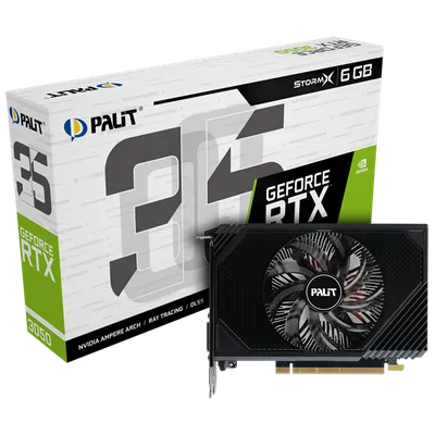 Видеокарта PALIT NE63050018JE-1072F, GeForce RTX 3050, 6ГБ GDDR6