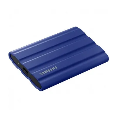 Внешние HDD и SSD/ Samsung External SSD T7 Shield, 2TB, Type C-to-C/A, USB 3.2 Gen2, R/W 1050/1000MB/s, IP65, 88x59x13mm, 98g, Blue (12 мес.)