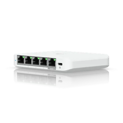 Коммутатор Ubiquiti UniFi Switch Flex Mini 2.5G Compact, 5-port 2.5G switch that can be powered with PoE or a USB-C adapter. (USW-Flex-2.5G-5)