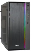 Корпус Exegate EX283754RUS, Minitower, mATX, без БП, RGB, чёрный