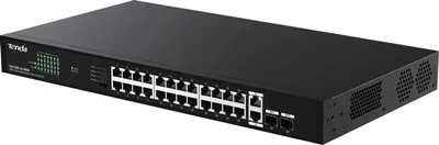 Коммутатор Tenda TEG1128P-24-250W, 24×1GbE PoE, 2×SFP, PoE 230 Вт