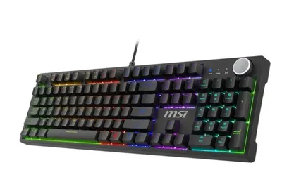 Клавиатура игровая механическая, проводная, MSI Forge GK320 RED 104кл, свичи RED, подсветка клавиш, USB