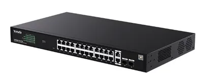 Tenda TEG2228P-24-410W Коммутатор с облачным управлением PoE, 26x1 Гбит/с, PoE 24х30 Вт (до 370Вт), SFP 2x1 Гбит/с