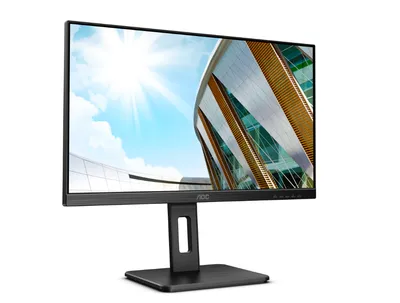 Монитор AOC - 24P2Q, 23.8", 16:9, IPS, 4 мс, 250cd/m², 1000:1, 1920x1080 (Full HD), 75 Гц, VGA, 1x HDMI, 1x DP, USB-hub, HAS, HAS, Pivot, speakers, цвет чёрный, 24P2Q