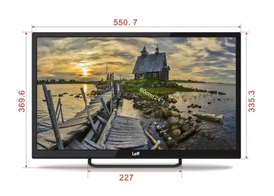 Телевизор Leff 24H240T, 24", LED, FHD, DVB-T2