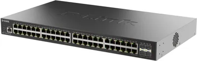 Коммутатор D-Link DGS-1210-52X/ME/C1A, L2, 48×1GbE, 4×10G SFP+