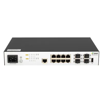 SNR SNR-S5210G-8TX-POE Управляемый PoE коммутатор уровня 2+, 8 портов 10/100/1000Base-T, 4 порта 1/10G SFP+, бюджет PoE 125 Вт, встроенный БП ~220V AC