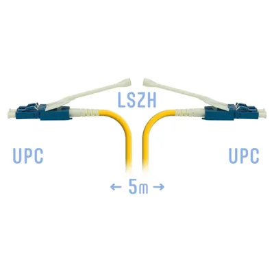 Патч-корд оптический SIMPLEX, LC/UPC-LC/UPC, 5м, желтый (SNR-PC-LC/UPC-A-DPX-HD-5m)