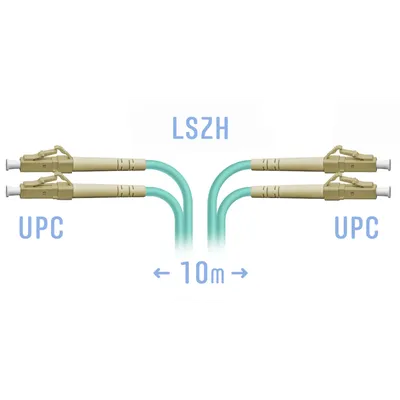 Патчкорд оптический LC/UPC MM Duplex 10 метров