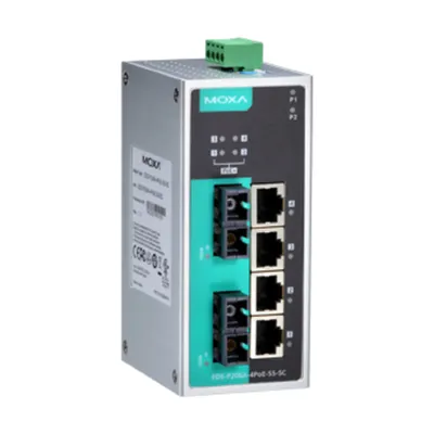 MOXA Коммутатор EDS-P206A-4PoE-SS-SC