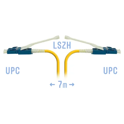 Патч-корд оптический SNR, LC/UPC-LC/UPC, 7м, желтый (SNR-PC-LC/UPC-A-DPX-HD-7m)