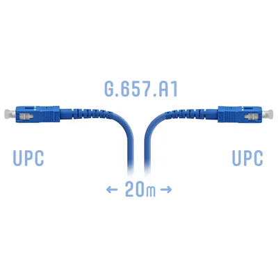 Патчкорд оптический армированный SC/UPC 20метров
