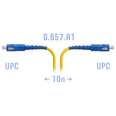 Патч-корд оптический SNR, SC/UPC-SC/UPC, 10м, желтый (SNR-PC-SC/UPC-A-10m)