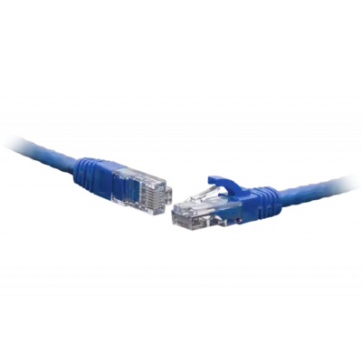 Патч-корд UTP кат.5e, 0.5м, RJ45, синий, SNR (SNR-UU4-5E-005-LST-BL)