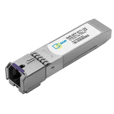 SNR SNR-SFP-W71-120 Одноволоконный модуль, SFP WDM 1000Base-BX, разъем SC, рабочая длина волны Tx/Rx: 1570/1510нм, дальность до 120км (28dB), с поддержкой функции DDM