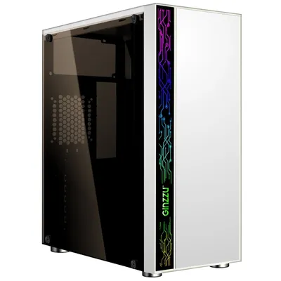 Корпус ПК GINZZU A390, MidiTower, белый, USB 3.0