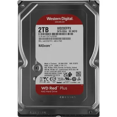 Жесткий диск Western Digital Red Plus WD20EFPX, 3.5", 2 ТБ, SATA