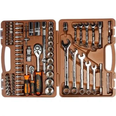 Набор инструментов Ombra OMT82S, 82 предмета, 1/4"+1/2" DR
