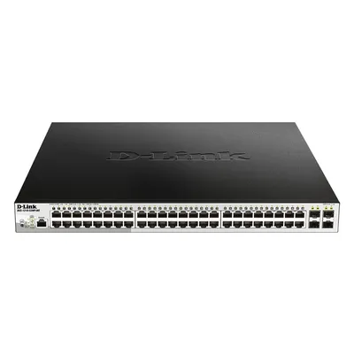 D-Link DGS-1210-52MP/ME/B2A PROJ Управляемый L2 коммутатор с 48 портами 10/100/1000Base-T и 4 портами 1000Base-X SFP (порты 1-8 PoE 802.3af/at, порты 9-48 PoE 802.3af, PoE-бюджет 370 Вт)