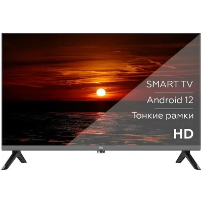 Телевизор BQ 24FS34B, 24", 1366×768, Smart TV