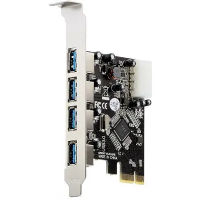Интерфейсная плата Orient VA-3U4PE PCI Express 2.0 x1, 4xUSB3.2 TypeA, PCIe, VA-3U4PE OEM