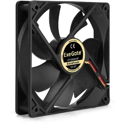 Вентилятор 12В DC ExeGate ExtraPower EP12025H3P (120x120x25 мм, Hydraulic bearing (гидродинамический), 3pin, 1800RPM, 28dBA) <EX283387RUS>