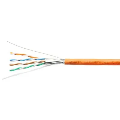 Кабель ExeGate FUTP4-C6-CU-S23-IN-LSZH-OR-305-FLUKE FTP 4 пары кат.6 медь, 0.57мм (23AWG), FLUKE® test pass, экран, 305м, оранжевый, LSZH <EX289279RUS>