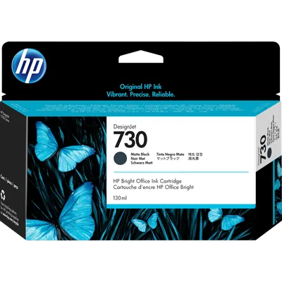 Картридж HP 730 Matte Black для DesignJet T1600/T1600dr/T1600PS/T1700/T1700dr/T2600PS/T2600dr 130 ml ( P2V65A )