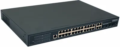 Коммутатор OSNOVO SW-8244/L(400W), L2+, 24×1GbE PoE, 4×Combo, 400Вт