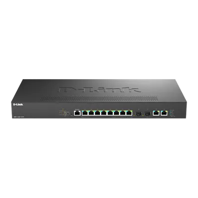 Коммутатор D-Link Управляемый L2 PoE-коммутатор, 8x2.5GBase-T PoE, 2x10GBase-T, 2x10GBase-X SFP+, PoE-бюджет 240 Вт, защита от статического электричества до 6 кВ, CLI, консольный порт RJ-45