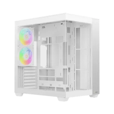 Корпус ПК без блока питания/ Case Ocypus Delta C74 WH ARGB, Midi-Tower, TG, 2x120mm ARGB, 2xUSB-A 3.0 + 1xUSB-C 3.1, ATX, mATX, mITX White