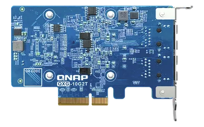 Сетевой адаптер PCIe QNAP QXG-10G2T, Dual-port BASET 10GbE network expansion card; low-profile form factor; PCIe Gen3 x4
