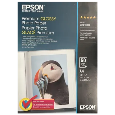 Бумага EPSON C13S041624 Premium Semiglossy Photo A4, 50 л.