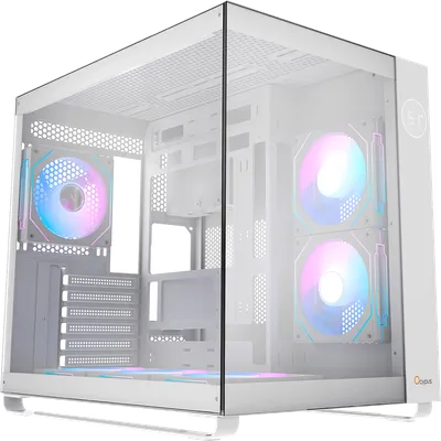 Корпус ПК без блока питания/ Case Ocypus Iota C70 WH ARGB, Midi-Tower, TG, 6x120mm ARGB, 2xUSB-A 3.0 + 1xUSB-C 3.1, ATX, mATX, mITX White