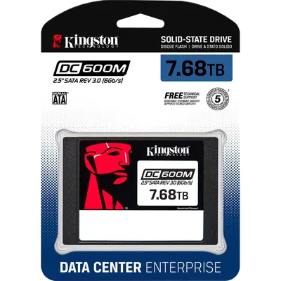 Твердотельный накопитель Kingston SEDC600M/7680G, 7.68TB, SATA, 2.5", TLC