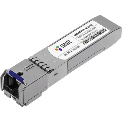 SNR SNR-SFP100-W35-20-LC Одноволоконный модуль, SFP WDM 100Base-FX, разъем LC, рабочая длина волны Tx/Rx: 1310/1550нм, дальность до 20км (14dB), с поддержкой функции DDM