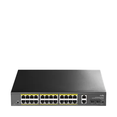 Коммутатор Cudy GS1026PS2, 24×1GbE PoE+, 2×1GbE, 2×SFP, PoE-бюджет 300 Вт