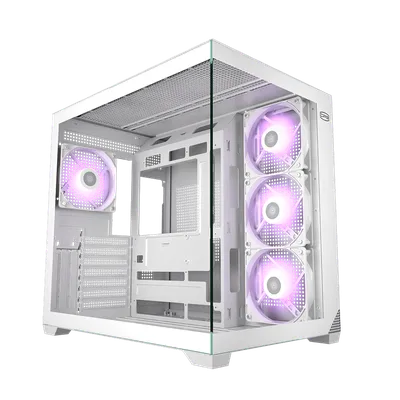 Корпус PcCooler C3T700 ARGB WH, Midi-Tower, ATX, белый