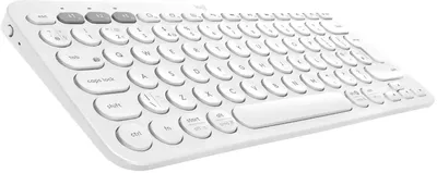 Клавиатура мембранная Logitech - K380, Беспроводная, Bluetooth, 10 метров, for mobile, цвет белый, 920-009589