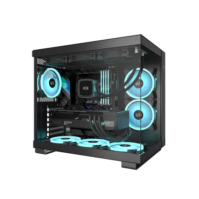 Корпус ПК PCCooler C3T500 ARGB BK, Midi-Tower, 6×120мм ARGB, USB-C